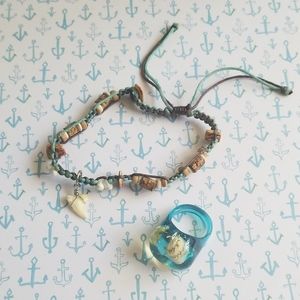 Resin ring with bracelet bundle